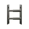 3 barreaux télescopiques de fenêtre, acier noir Afbat, L.48 à 90 cm