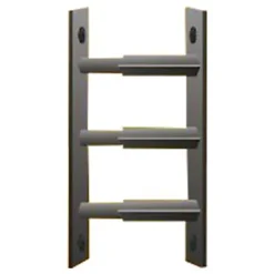 3 barreaux télescopiques de fenêtre, acier noir, Mottez, L.30 à 55 cm