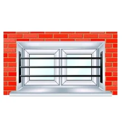 Barre de sécurité 30/55 cm Mottez pour fenêtre 39/52 cm blanc