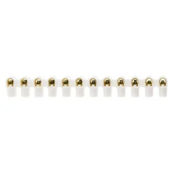 Barrette 12 plots section 6mm² - Blanc - Zenitech