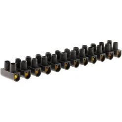 Barrette 12 plots section 25mm² - Noir - Zenitech
