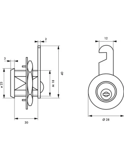 Batteuse 33mm pour épaisseur de porte maxi 24mm - THIRARD