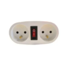 Biplite domino interrupteur 2x16A - blanc - Chacon