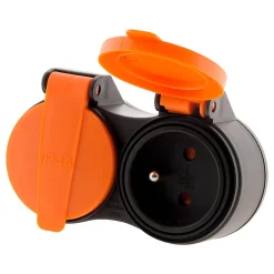Bliplite pour extérieur étanche IP44 2P+T avec accroche - Orange - Zenitech