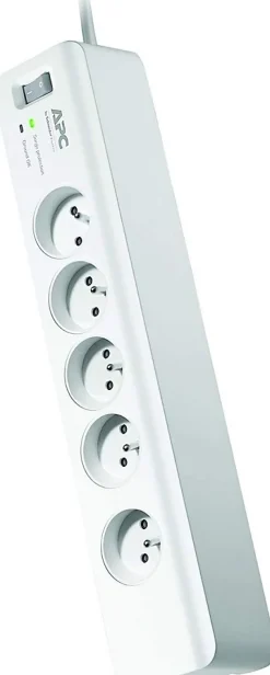 Bloc parafoudre 5 prises 2P+T (2300W) - Blanc - Schneider