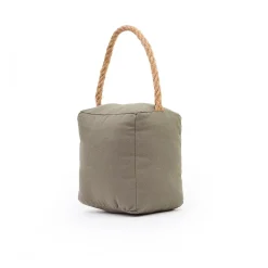 Bloque-porte Rei tissu vert kaki ⌀11x H. 28 cm