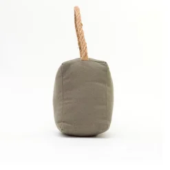 Bloque-porte Rei tissu vert kaki ⌀11x H. 28 cm