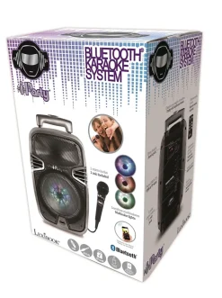 Bluetooth Karaoke avec roulettes, lumières et micro
