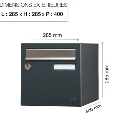 Boite aux lettres Allure 2 portes blanc 9016M