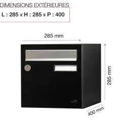 Boite aux lettres Allure 2 portes noir 9005M