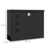 Boite aux lettres murale verrouillable 2 clés matériel de montage inclus dim. 36,5 x 11,5 x 29 cm métal anthracite