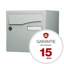 Boite aux lettres Préface 2 portes Gris polaire mat RAL 9006 M