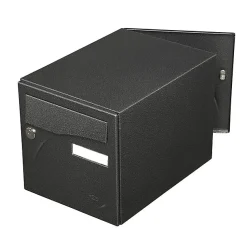 Boite aux lettres Préface 2 portes Noir décor RAL 9005D