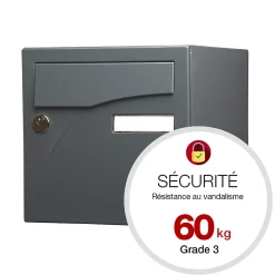 Boite aux lettres Préface 2 portes Gris anthracite RAL 7016M
