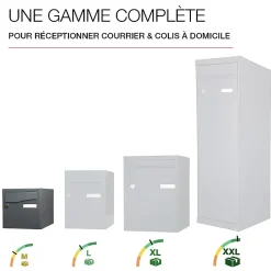 Boite aux lettres Préface 2 portes Gris anthracite RAL 7016M