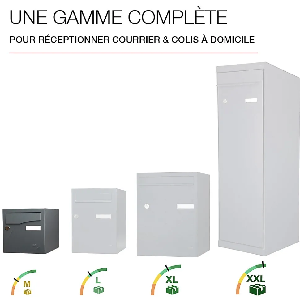 Boite aux lettres Préface 2 portes Gris anthracite RAL 7016M