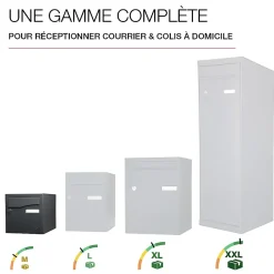 Boite aux lettres Préface 2 portes Noir Sablé RAL 2100 MS
