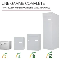 Boite aux lettres Préface 2 portes Blanc neige mat RAL 9016MT