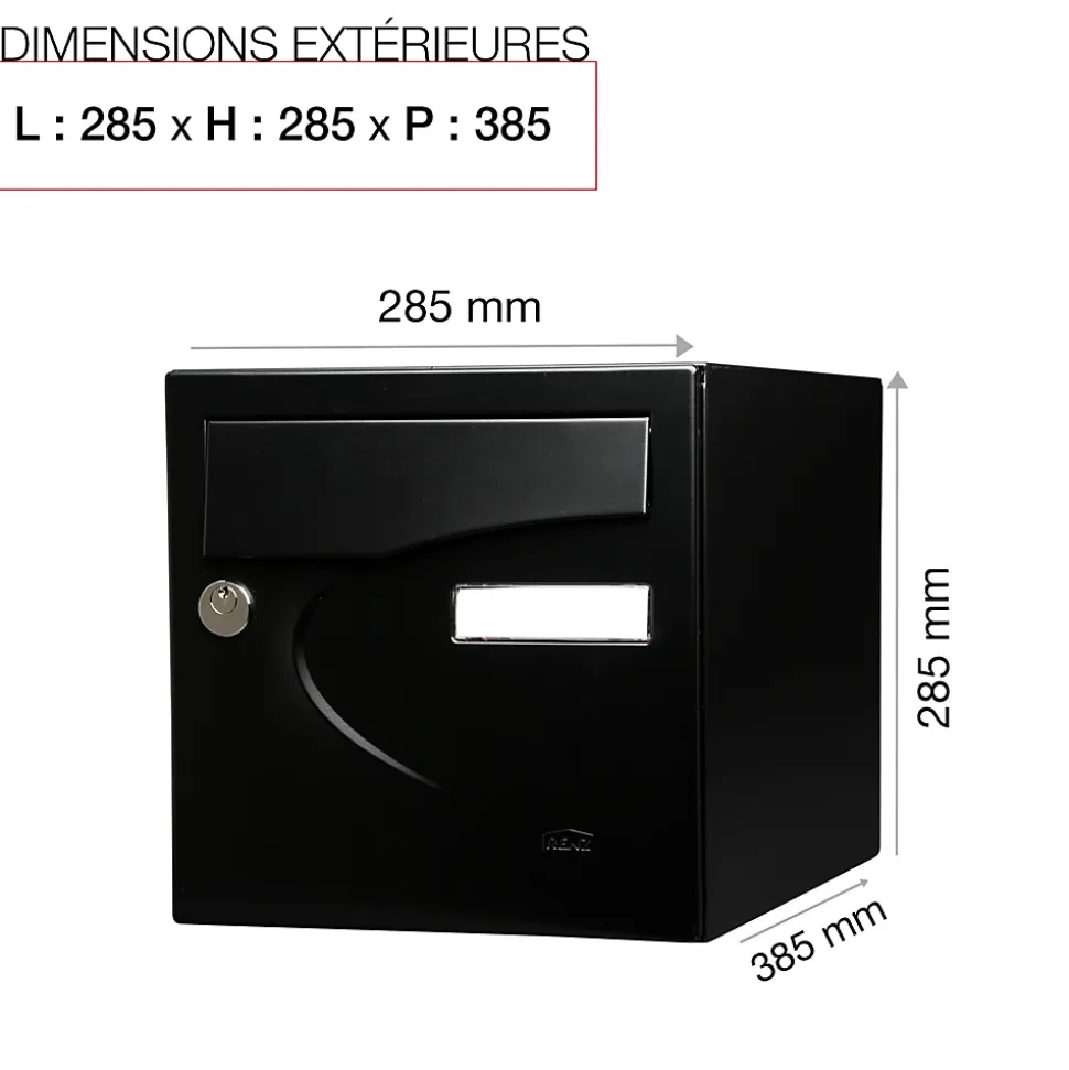 Boite aux lettres Préférence 1 porte noir mat 9005M