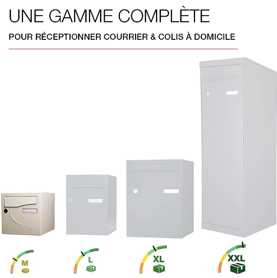 Boite aux lettres Préférence 1 porte ivoire brillant 1015B