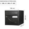 Boite aux lettres Préférence 2 portes noir décor RAL 9005D