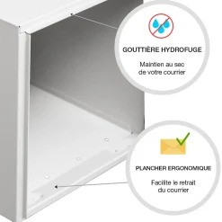 Boite aux lettres Préférence 2 portes blanc brillant 9016B