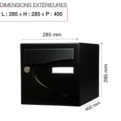 Boite aux lettres Préférence 2 portes noir mat 9005M
