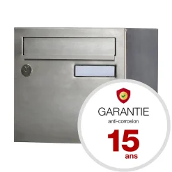 Boite aux lettres Rivage 1 porte inox brossé