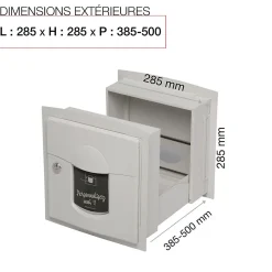 Boite aux lettres Soléa à encastrer 2 portes Blanc mat 9010M