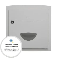 Boite aux lettres Soléa à encastrer 2 portes Blanc mat 9010M