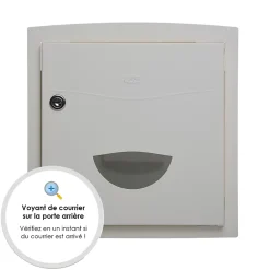 Boite aux lettres Soléa à encastrer 2 portes Ton Pierre sablé 1013MS