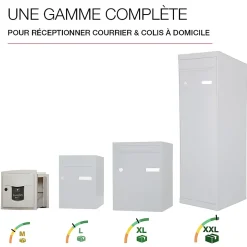 Boite aux lettres Soléa à encastrer 2 portes Ton Pierre sablé 1013MS