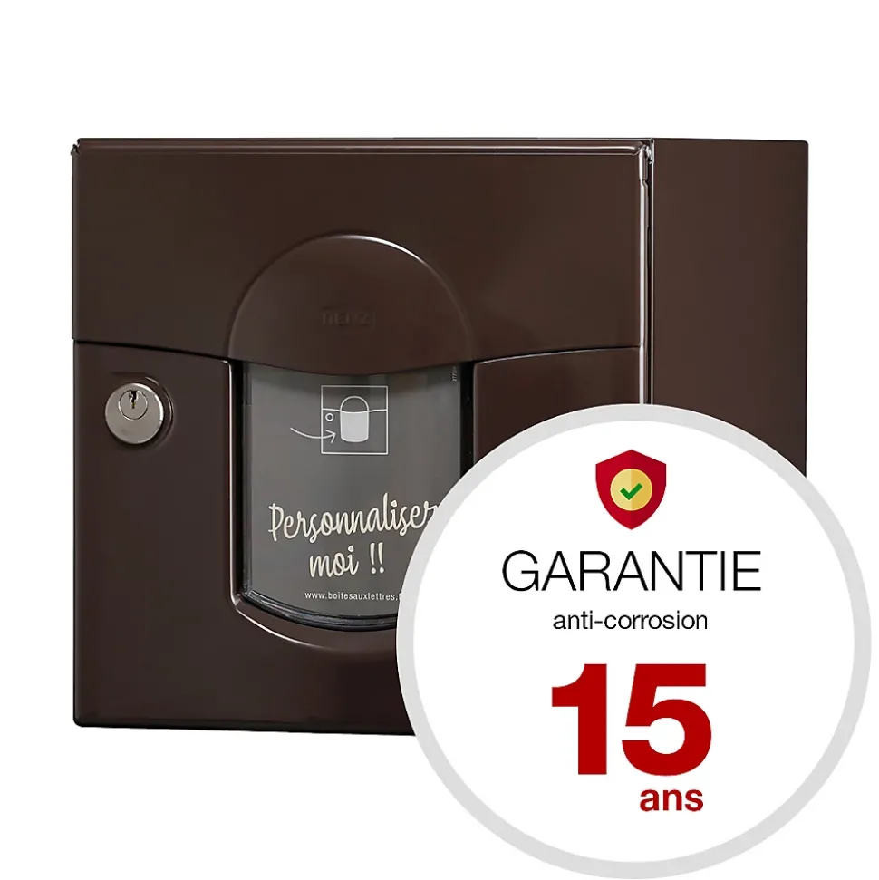 Boite aux lettres Soléa 1 porte Brun RAL 8019 B