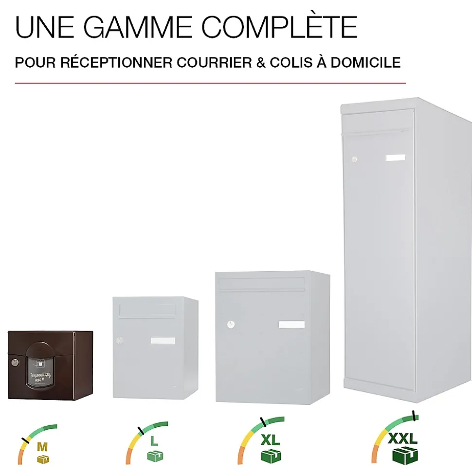 Boite aux lettres Soléa 1 porte Brun RAL 8019 B