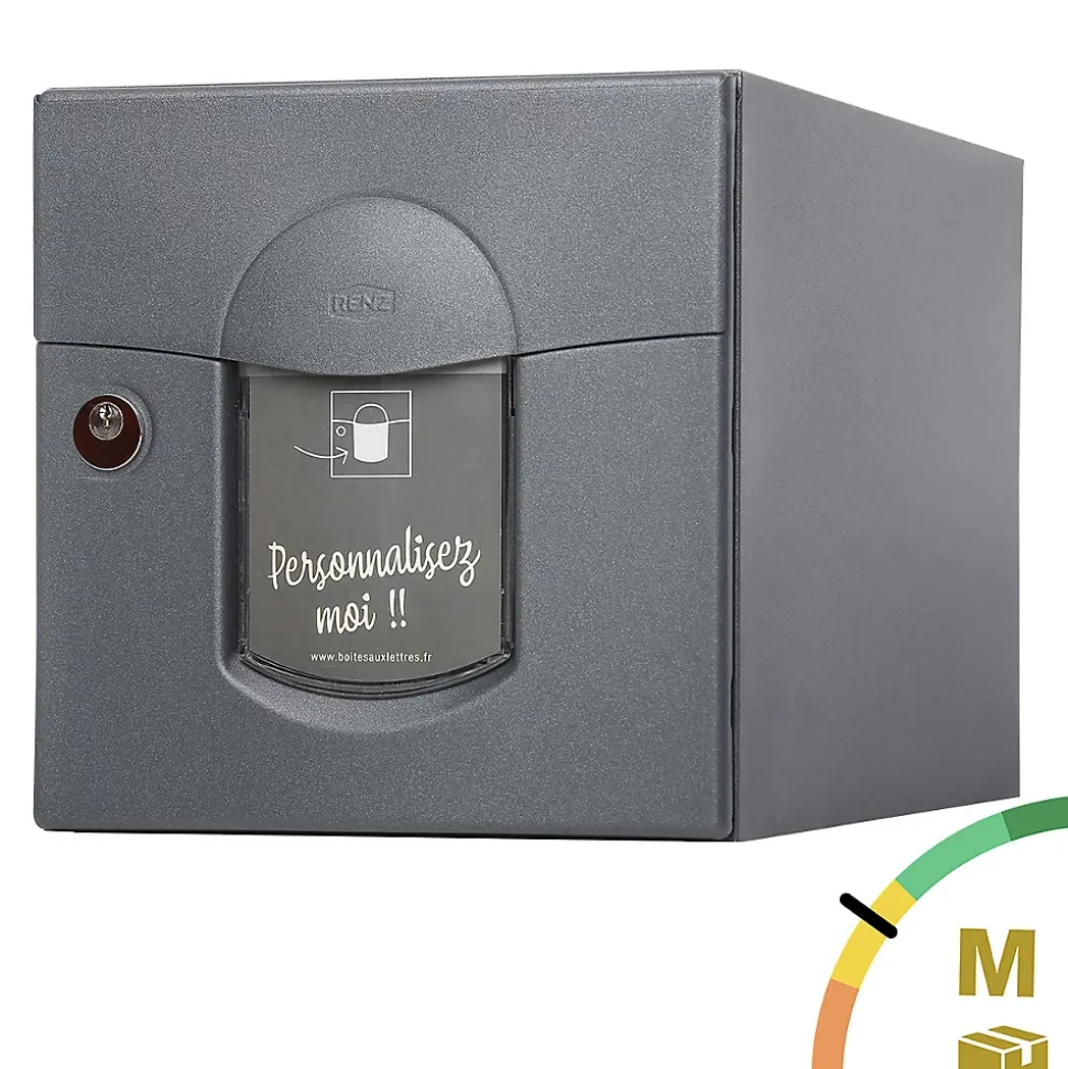 Boite aux lettres Soléa 1 porte Gris anthracite aspect sablé REN 0206MS