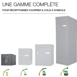 Boite aux lettres Soléa 1 porte Gris anthracite aspect sablé REN 0206MS