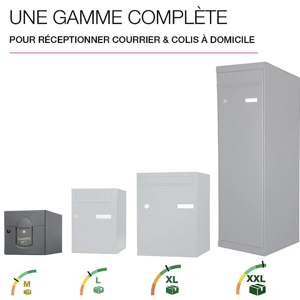 Boite aux lettres Soléa 1 porte Gris anthracite aspect sablé REN 0206MS