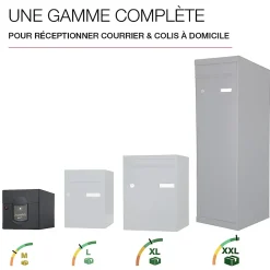 Boite aux lettres Soléa 1 porte Noir Sablé 2100 MS