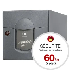 Boite aux lettres Soléa 2 portes Gris anthracite aspect sablé REN 0206MS