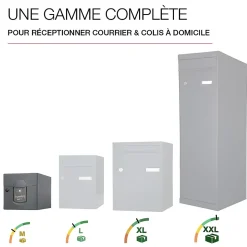 Boite aux lettres Soléa 2 portes Gris anthracite aspect sablé REN 0206MS