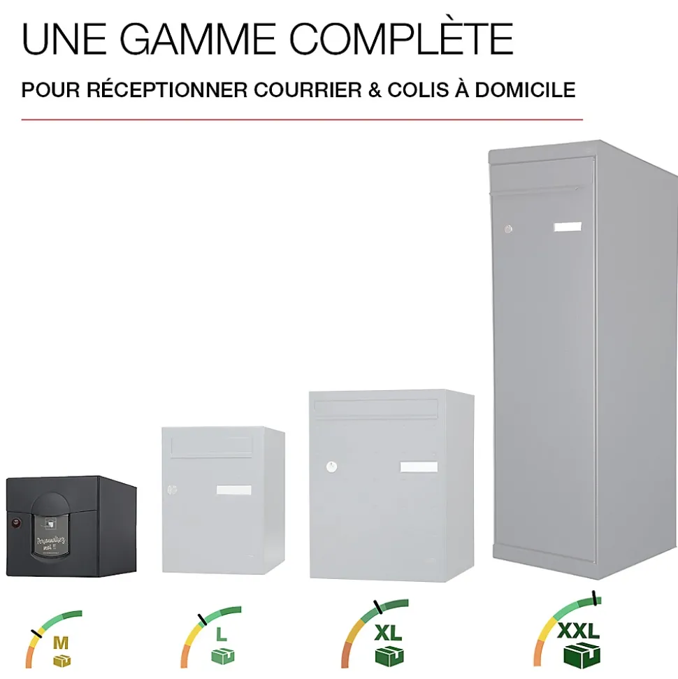 Boite aux lettres Soléa 2 portes Noir Sablé 2100 MS