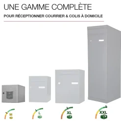 Boite aux lettres Soléa 2 portes Ton pierre aspect sablé RAL 1013MS