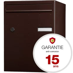 Boite à colis Atout 1 porte Brun brillant RAL 8019 B