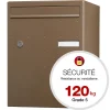 Boite à colis Atout 1 porte Taupe brillant RAL 7006 B