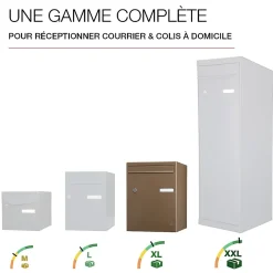 Boite à colis Atout 1 porte Taupe brillant RAL 7006 B