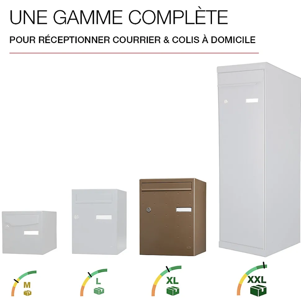 Boite à colis Atout 1 porte Taupe brillant RAL 7006 B