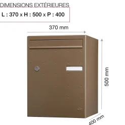 Boite à colis Atout 1 porte Taupe brillant RAL 7006 B