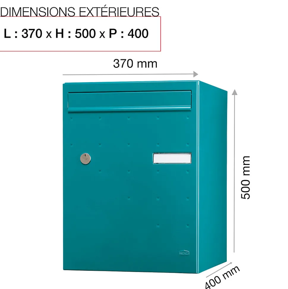 Boite à colis Atout 1 porte Vert brillant RAL 6033 B