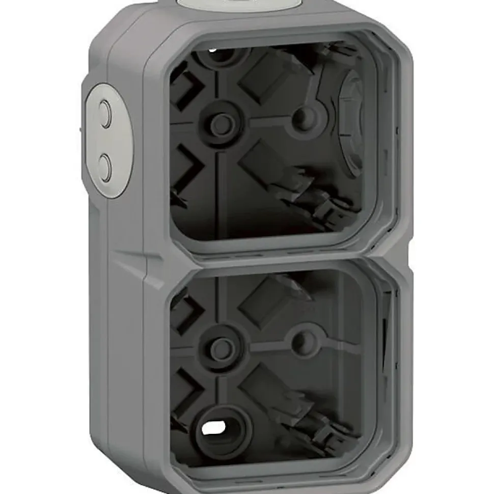 Boitier saille étanche - Plexo - LEGRAND - 2 postes - 4 embouts
