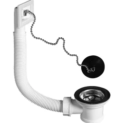 Bonde à bouchon pour évier 50mm avec trop-plein Wirquin